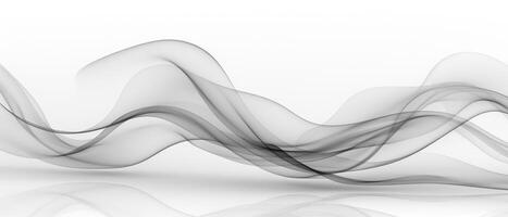 AI generated Abstract white wave and curve design with a modern and smooth motion. photo