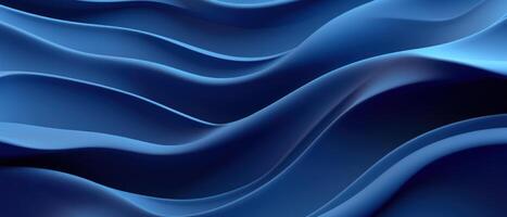 AI generated Captivating abstract design with undulating blue lines. photo