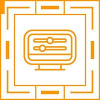 icono de vector de computadora de escritorio