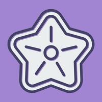 icono de vector de estrella de mar