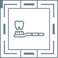 icono de vector de cepillo de dientes