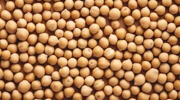 AI generated Top view of chickpeas. Background texture of raw chickpeas. Legumes. Superfood. Copy space. Banner. Ideal for culinary and food concepts photo