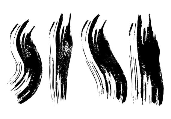 Vintage brush stroke bundle on white background, Brush stroke scratch set black and white color,.A Black and white brush stroke on a white background, vintage dirty scribble Brush stroke scratch