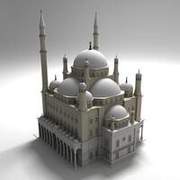 Cairo mosque 3d rendering high quality image photo