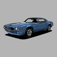 Firebird Trans Am Ram Air III Perspective view car vector illustration for conceptual design