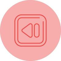 Rewind Square Vector Icon