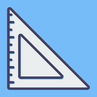 Triangular Ruler Vector Icon