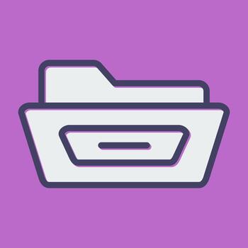 abierto archivo carpeta vector icono