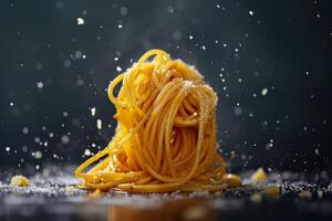 AI generated Cooked pasta-spaghetti bolognese in a plate , pasta photo