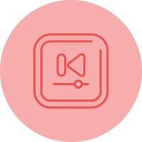 Video Previous Track Square Vector Icon