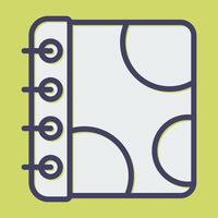 cuaderno con decorativo vector icono
