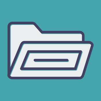 abierto archivo carpeta vector icono