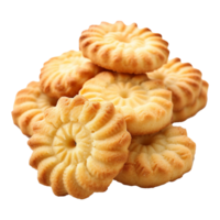 AI generated Danish butter cookies butter cookies isolated on transparent background png