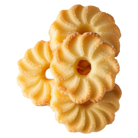 AI generated Danish butter cookies butter cookies isolated on transparent background png