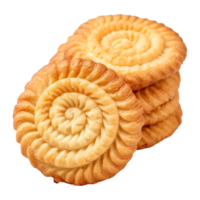 AI generated Danish butter cookies butter cookies isolated on transparent background png