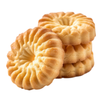 AI generated Danish butter cookies butter cookies isolated on transparent background png