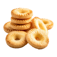 AI generated Danish butter cookies butter cookies isolated on transparent background png