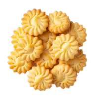 AI generated Danish butter cookies butter cookies isolated on transparent background png