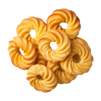 AI generated Danish butter cookies butter cookies isolated on transparent background png