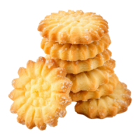 AI generated Danish butter cookies butter cookies isolated on transparent background png