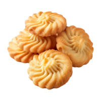 AI generated Danish butter cookies butter cookies isolated on transparent background png