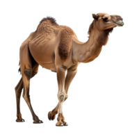 AI generated Camel walking front view isolated on transparent background png