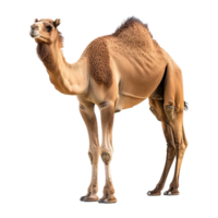ai gegenereerd kameel wandelen voorkant visie geïsoleerd Aan transparant achtergrond PNG