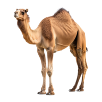 AI generated Camel walking front view isolated on transparent background png