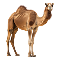 AI generated Camel walking front view isolated on transparent background png