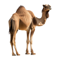 AI generated Camel walking front view isolated on transparent background png