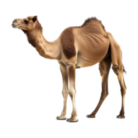 AI generated Camel walking front view isolated on transparent background png