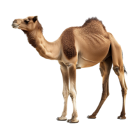 AI generated Camel walking front view isolated on transparent background png