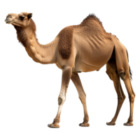 AI generated Camel walking front view isolated on transparent background png