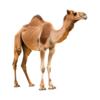 AI generated Camel walking front view isolated on transparent background png