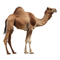 AI generated Camel walking front view isolated on transparent background png