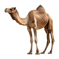 AI generated Camel walking front view isolated on transparent background png