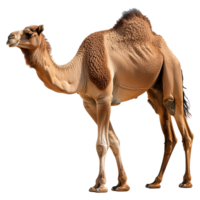 AI generated Camel walking front view isolated on transparent background png