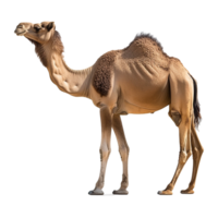 AI generated Camel walking front view isolated on transparent background png