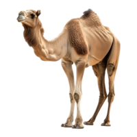 AI generated Camel walking front view isolated on transparent background png