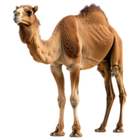 AI generated Camel walking front view isolated on transparent background png