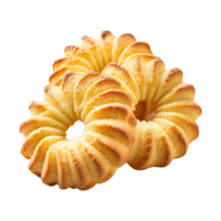 AI generated Danish butter cookies butter cookies isolated on transparent background png