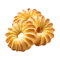 ai gegenereerd Deens boter koekjes boter koekjes geïsoleerd Aan transparant achtergrond png