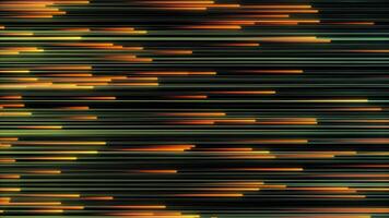 Abstract background of fast moving bright neon lines. Animation. Beautiful colorful glowing lines move horizontally on black background video