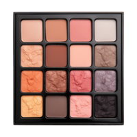 AI generated Eye shadow palette in vibrant colors isolated on transparent background png