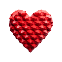 AI generated Red heart shape isolated on transparent background png