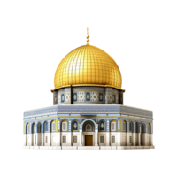 AI generated Dome of the rock mosque isolated on transparent background png