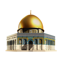 AI generated Dome of the rock mosque isolated on transparent background png