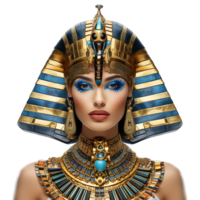 ai generado egipcio faraón diosa cleopatra aislado en transparente antecedentes png