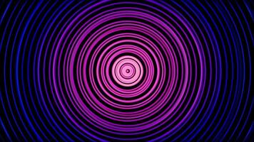 Colorful pulsating hypnotizing circles. Animation. Iridescent gradation of color circles pulsating hypnotizing attention to center video