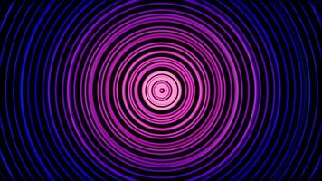 Colorful pulsating hypnotizing circles. Animation. Iridescent gradation of color circles pulsating hypnotizing attention to center video